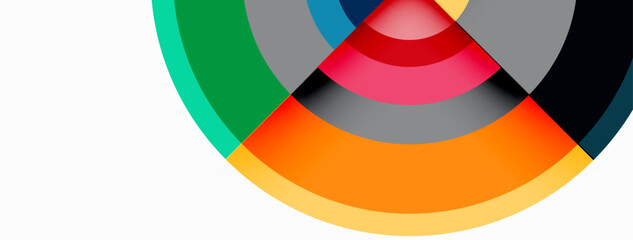 Obraz premium Circle trendy minimal geometric abstract background. Vector Illustration For Wallpaper, Banner, Background, Card, Book Illustration, landing page