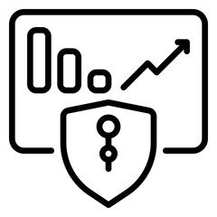 Protection icon, line icon style
