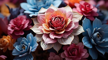 Floral Mosaic Design Mosaic Blooms Petal Puzzle ,Desktop Wallpaper Backgrounds, Background Hd For Designer