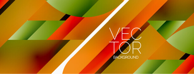 Abstract masterpiece formed by delicate interplay of circles, squares, and triangles. Geometric elements converge in harmonious chaos, evoking sense of modern creativity. Symphony of shapes