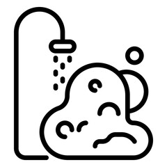 Shower icon, line icon style