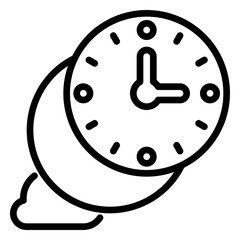 Sleeping time icon, line icon style