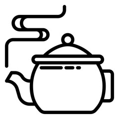 Teapot icon, line icon style