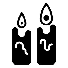 Candle icon, glyph icon style