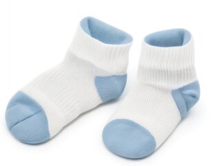 Baby Socks on a Clean Plain White Background - Cute and Comfortable Infant Footwear