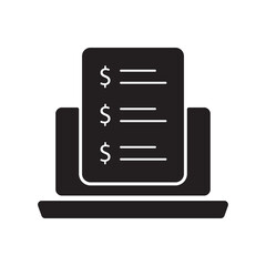 Accounting set of web icons in line style. Accounting and audit icons for web and mobile app. Containing finance report and audit, invoice, tax return, accounting, auditing, inspection.black fill icon