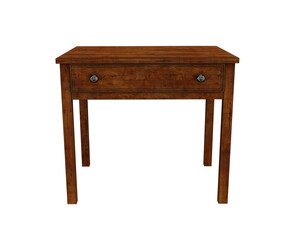 Fototapeta premium 3d rendering old small wooden desk