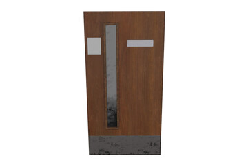 3d rendering wooden office door
