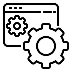 web setting icon, line icon style