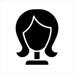 Wig linear icon concept. Wig line vector sign, vector illustration on white background
