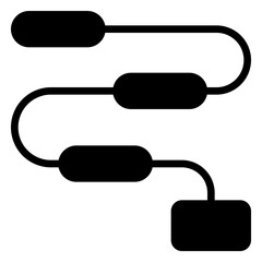 Obraz premium workflow icon, glyph icon style