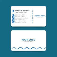 Medical doctor business card design template for hospital, Modern clinic healthcare front, and backside view vector design	
