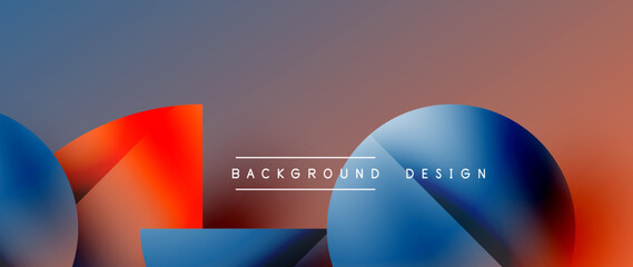 Fototapeta premium Minimalistic geometric backdrop showcasing metallic circles and squares, embodying understated elegance. Reflective surfaces and precise forms create harmonious blend of simplicity and sophistication