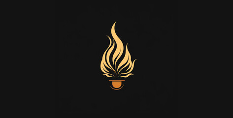 flames on black, a logo for candle company only the flame