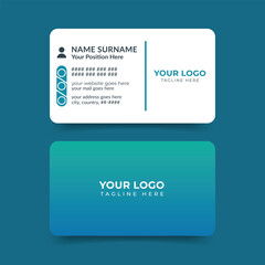 Healthcare medical doctor business card template design in front and back view.	
