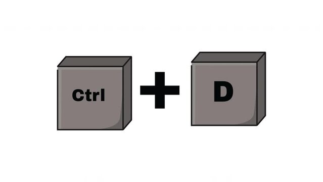 animated video forms the CTRL key and the D key