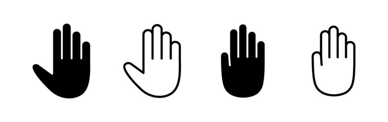 Hand icon vector. hand symbols. palm
