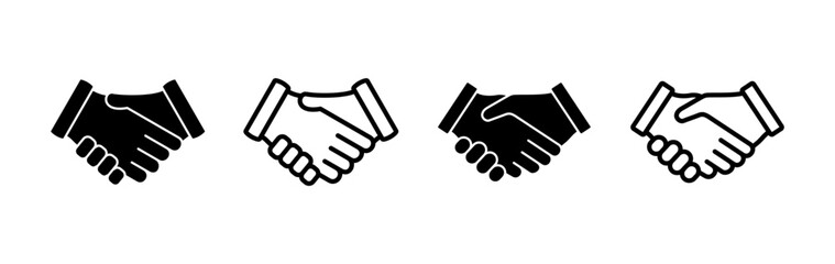 Hand shake icon vector. business handshake. contract agreement. partnership