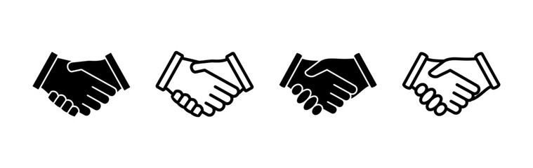 Hand shake icon vector. business handshake. contract agreement. partnership