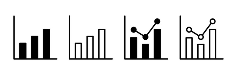 Growing graph Icon vector. Chart icon. Graph Icon