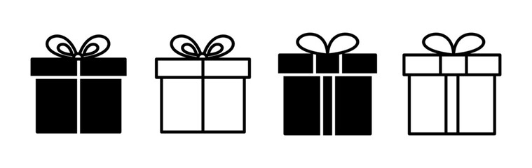 Gift icon vector. gift box icon. birthday gift