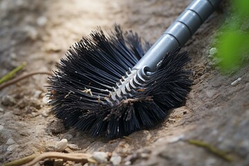 Brush for cleaning clogged outside dryer vent. Generative AI