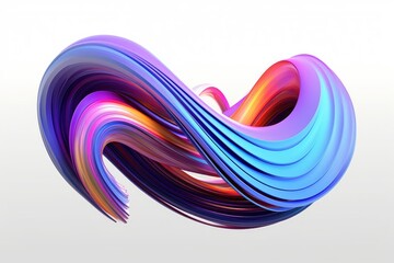 Futuristic colorful shape, 3d render, Generative AI