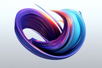 Futuristic colorful shape, 3d render, Generative AI
