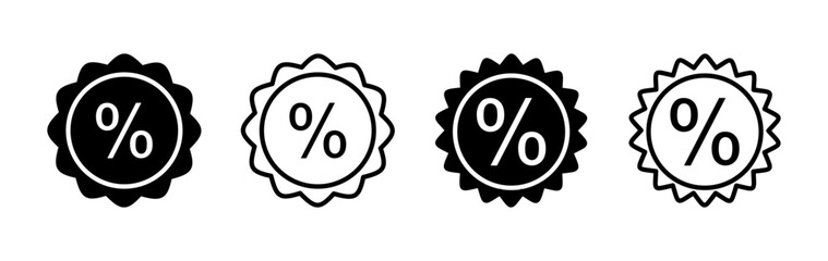 Discount icon vector. shopping tags. percentage icon