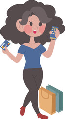 girl with shopping bags