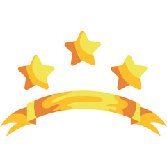 stars and ribbon golden