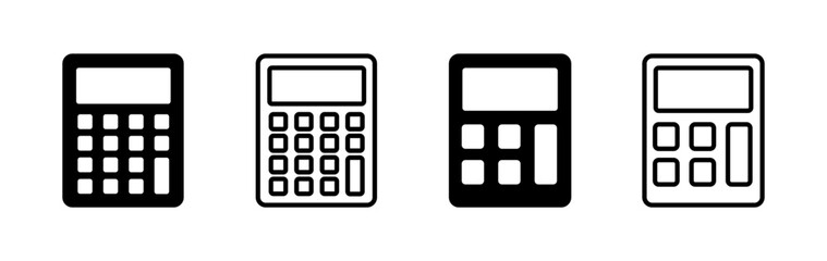 Calculator icon vector. math icon. finances sign