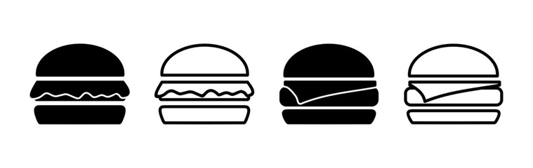 Burger icon vector. hamburger logo icon. fast food icon