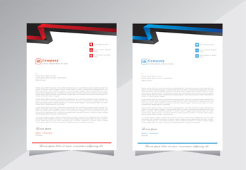 Business style letter head templates for your project design, company and business letterhead design,  Vector illustration.