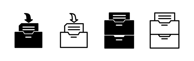 Archive icon vector. archive storage icon vector. folders icon.