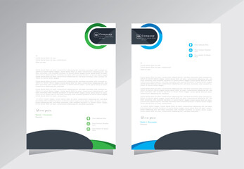 Business style letter head templates for your project design, company and business letterhead design,  Vector illustration.