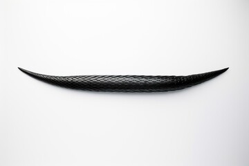isolated black snake tail on white background. Generative AI - obrazy, fototapety, plakaty
