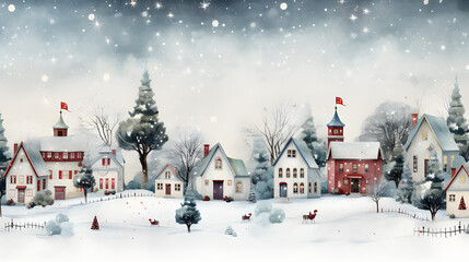 landscape with houses