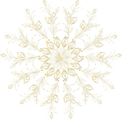 A golden pattern arranged in a circle.