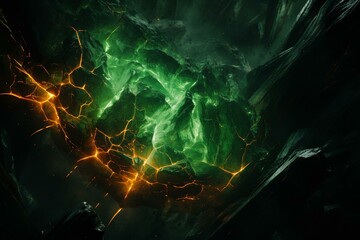 an intense burst of emerald fire. Generative AI