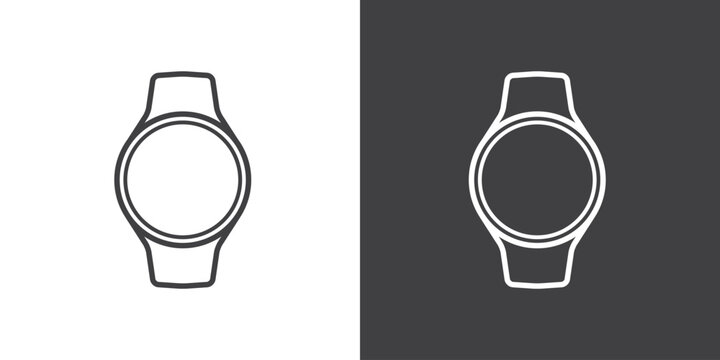 Simple Smartwatch icon vector. Thin line smartwatch outline icon vector illustration. Outline, thin line smartwatch icon for website design and mobile, app development.