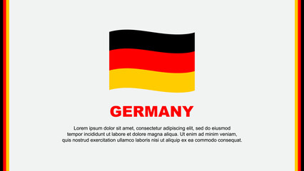 Germany Flag Abstract Background Design Template. Germany Independence Day Banner Social Media Vector Illustration. Germany Cartoon