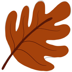 leaves outline vector illustration, leaves in autumn elements.

