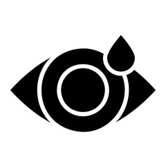 eye drop glyph icon