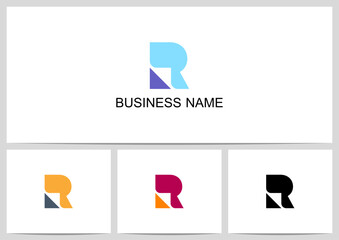 Fold Sheet Paper Letter Alphabet Logotype R