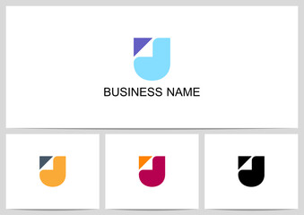 Fold Sheet Paper Letter Alphabet Logotype U © recehan