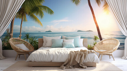 beach, palm, sea, tropical, tree, ocean, sand, island, summer, water, travel, vacation, 