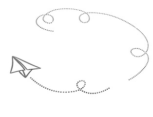 Digital png illustration of paper plane flying on transparent background