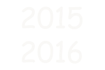 Digital png illustration of 2015 and 2016 numbers on transparent background