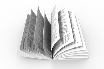 Digital png illustration of open book on transparent background